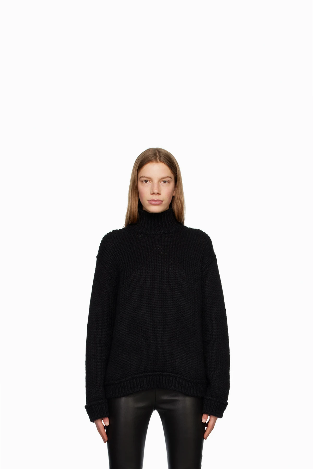 Black Rib Turtleneck