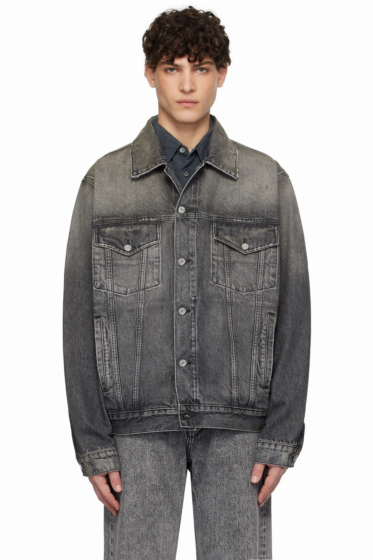 Gray Bold Denim Jacket