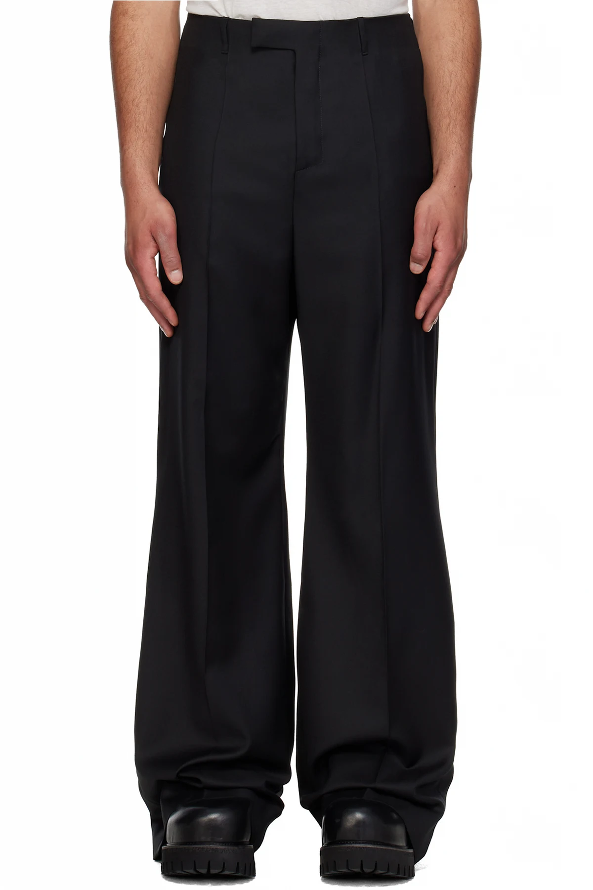 Black Wool Trousers