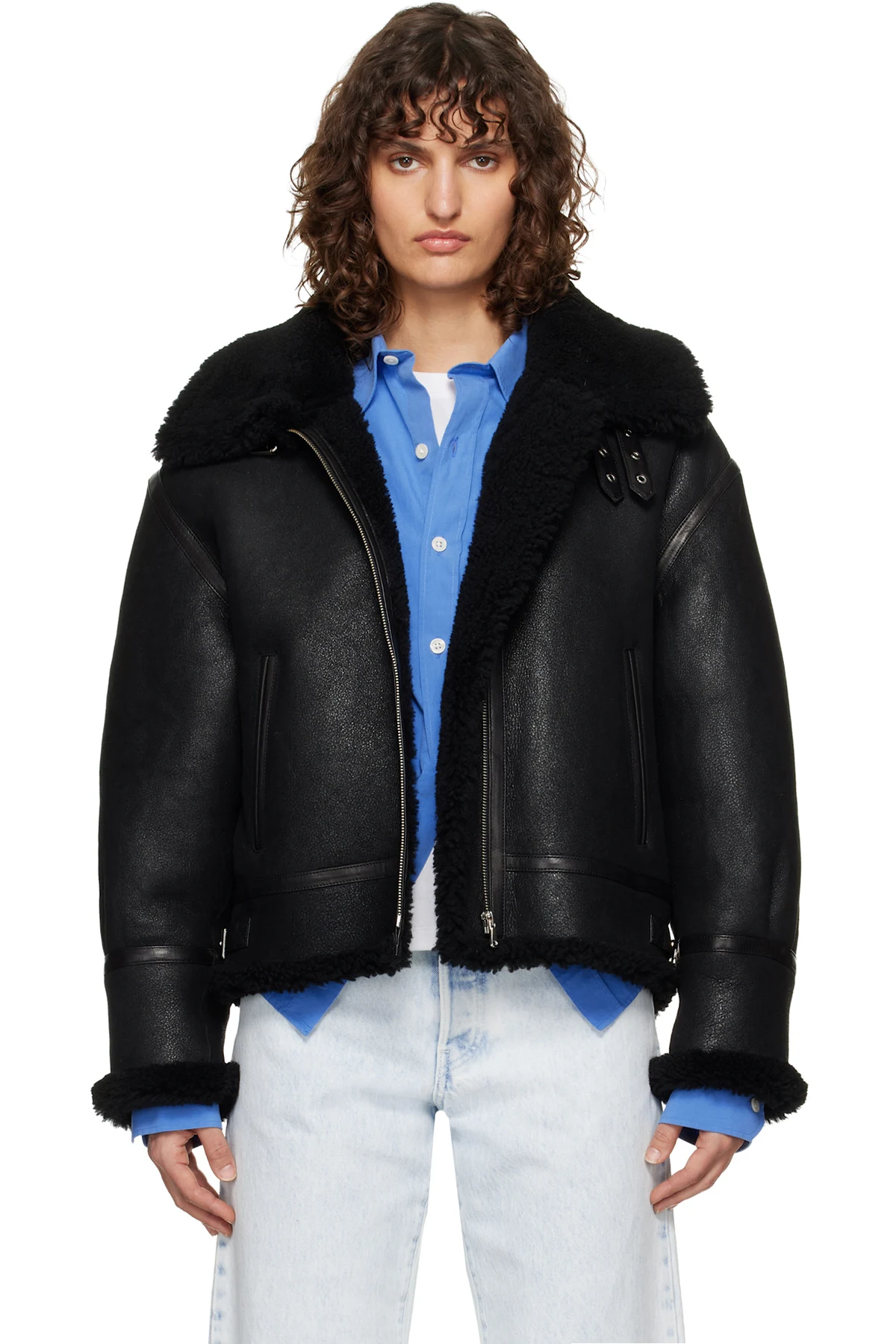 Black Portia Shearling Jacket