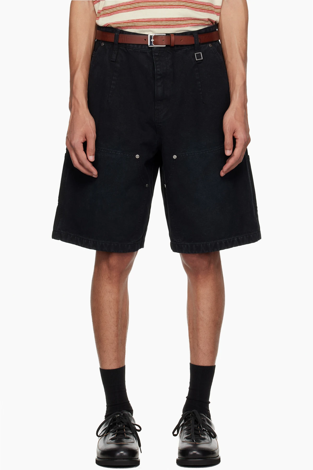 Navy Cotton Shorts