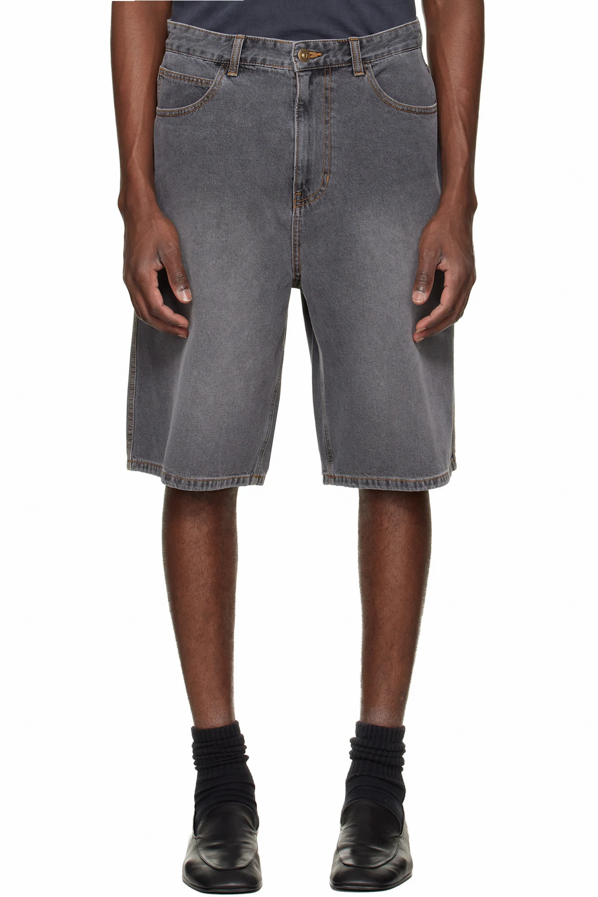 Gray Bermuda Denim Shorts
