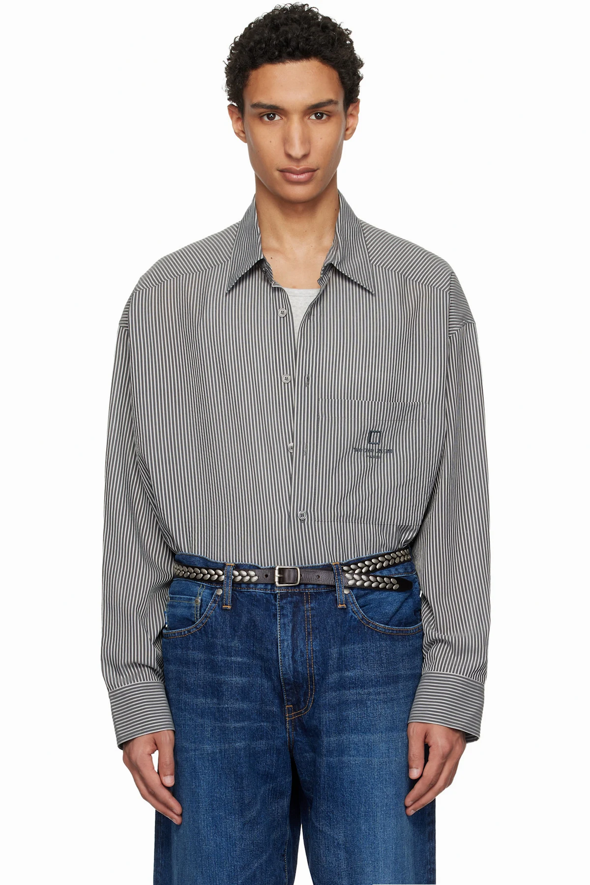 Black Stripe Over Size Shirt
