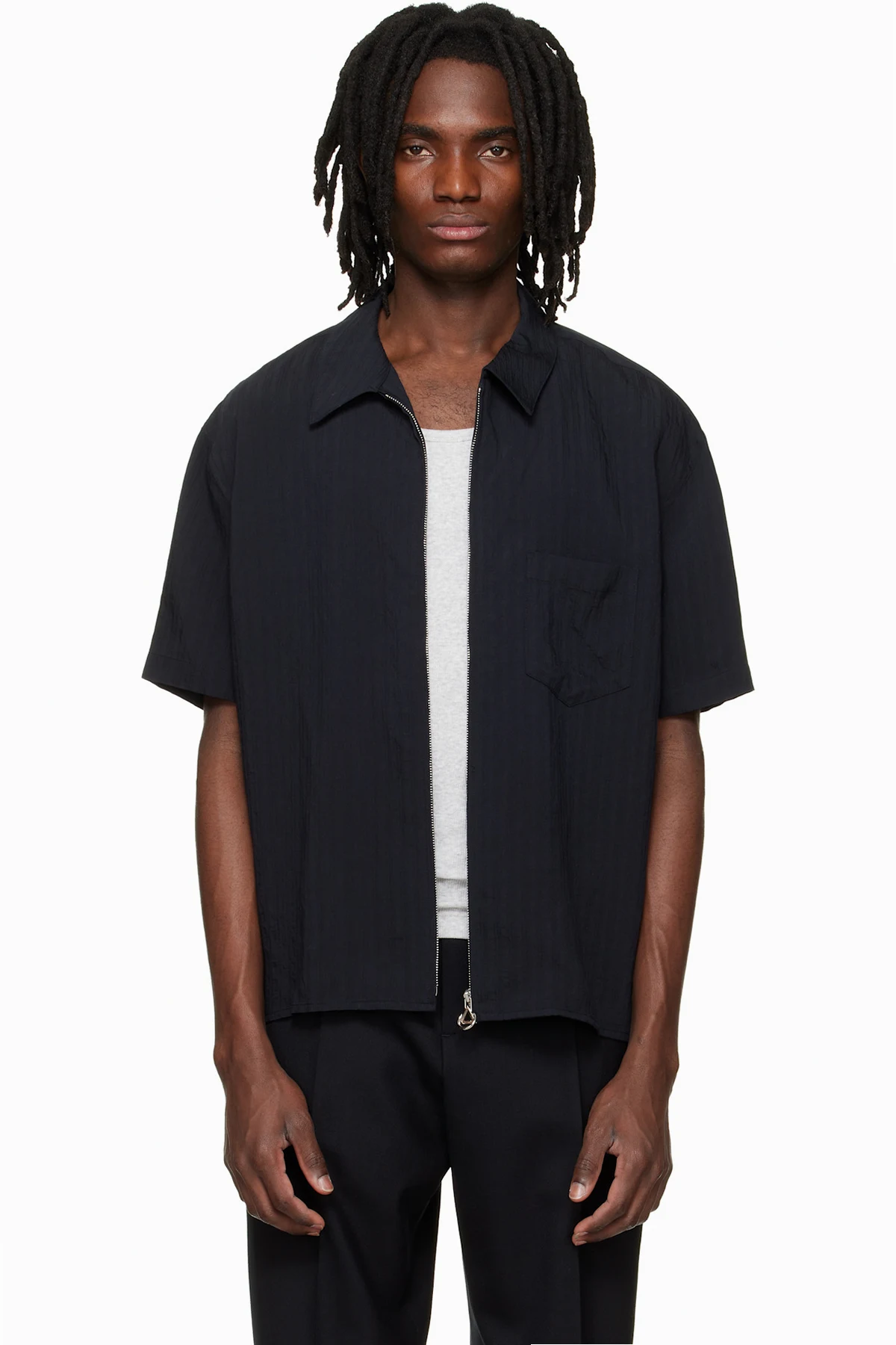 Black Zip Shirt
