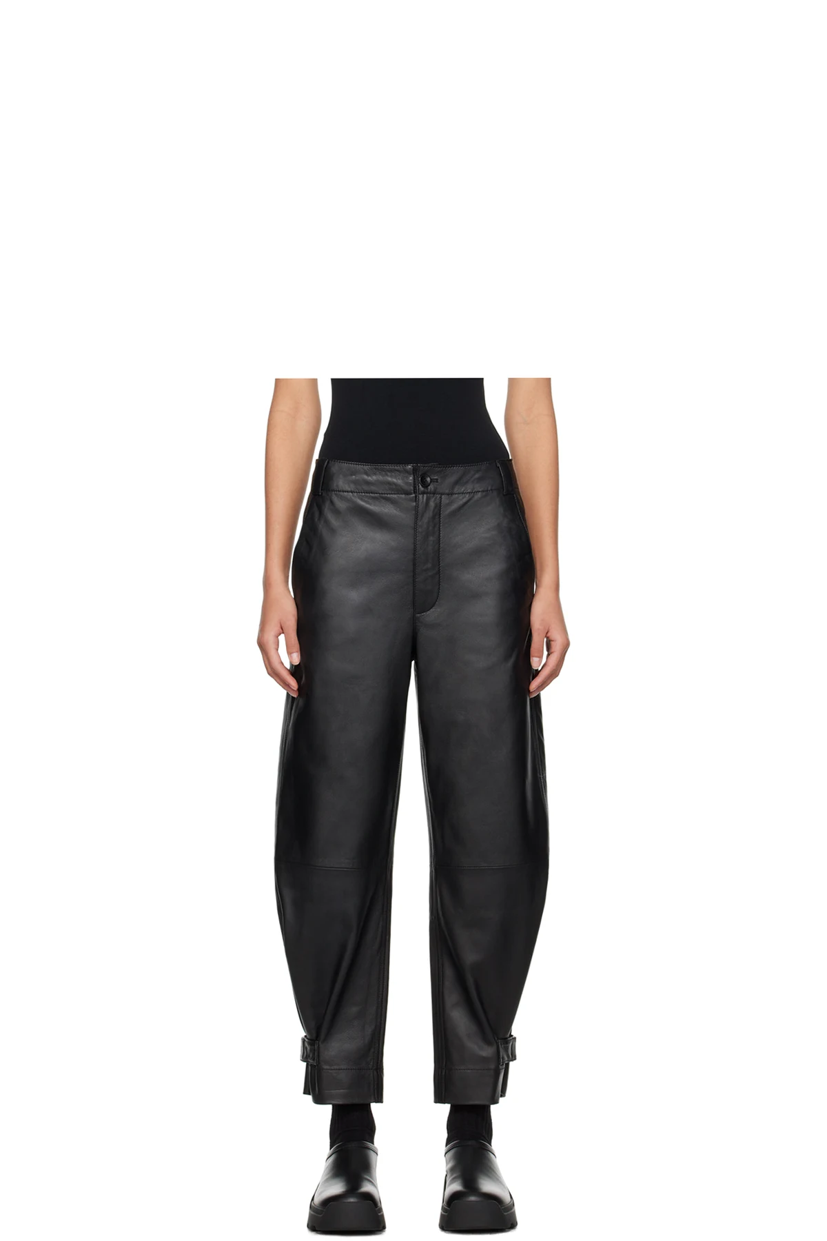 Black Proenza Schouler White Label Kay Leather Pants