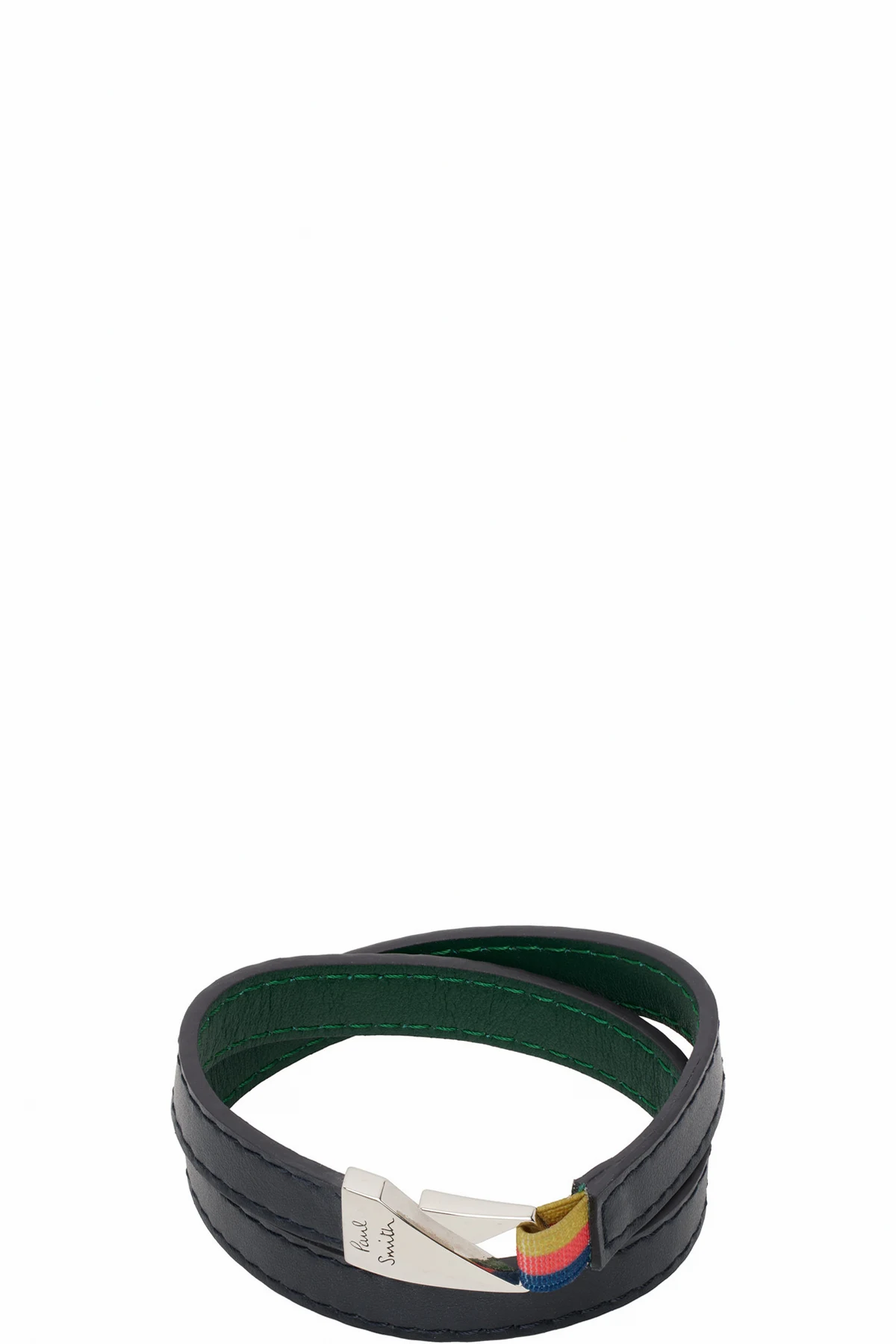 Blue Leather Hook Bracelet
