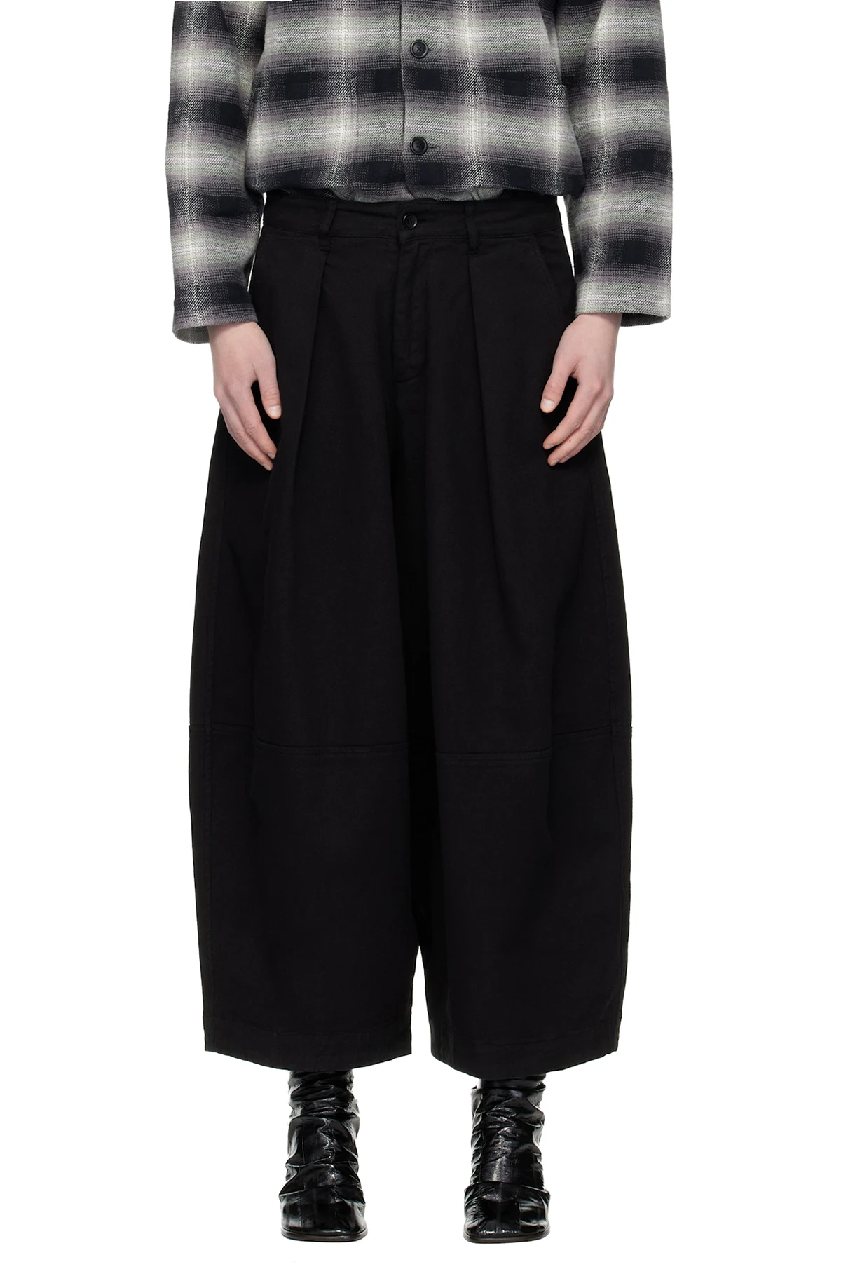 Black Organic Cotton Deadbeat Trousers