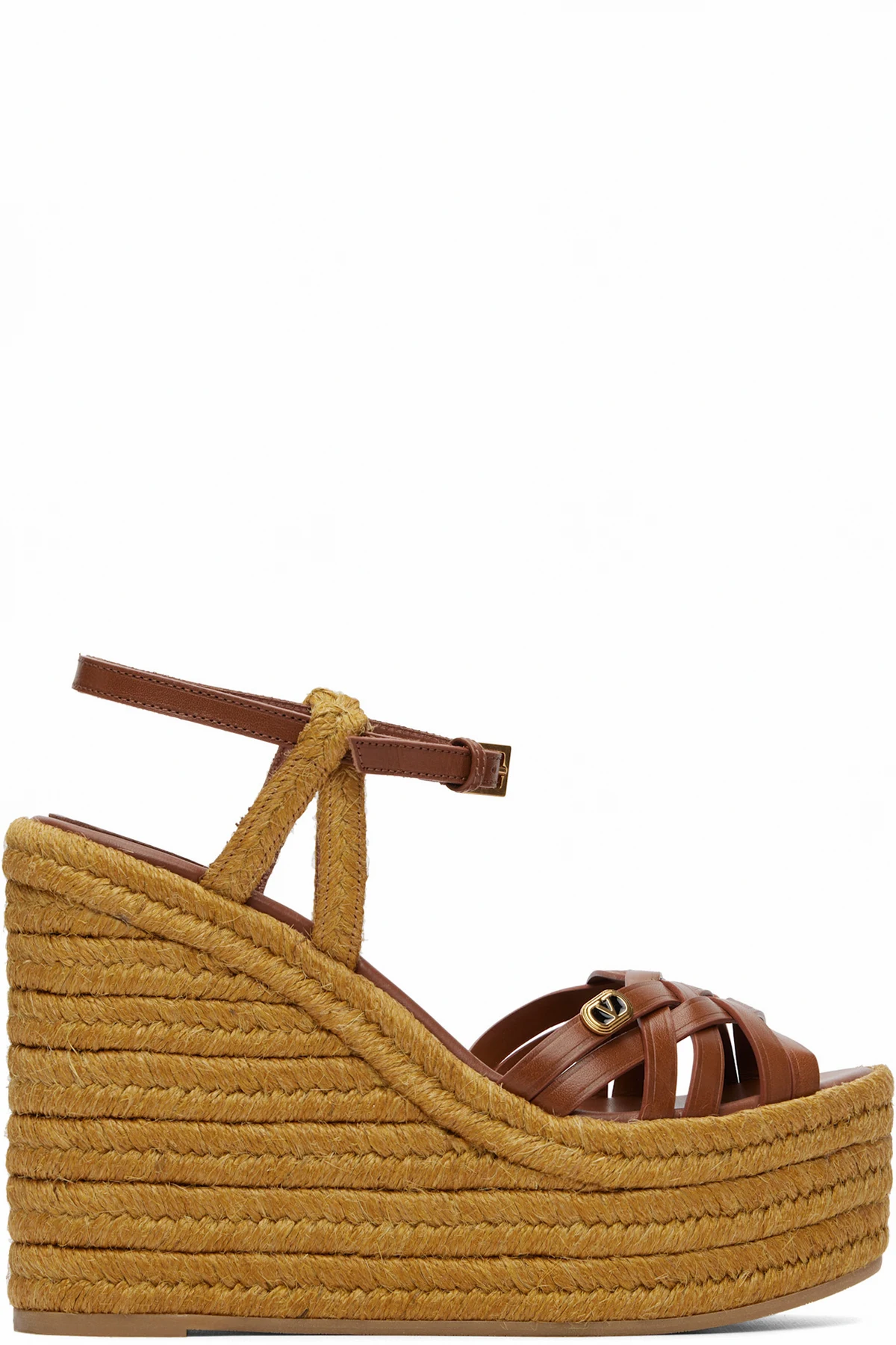 Brown Wedge Espadrilla Heeled Sandals