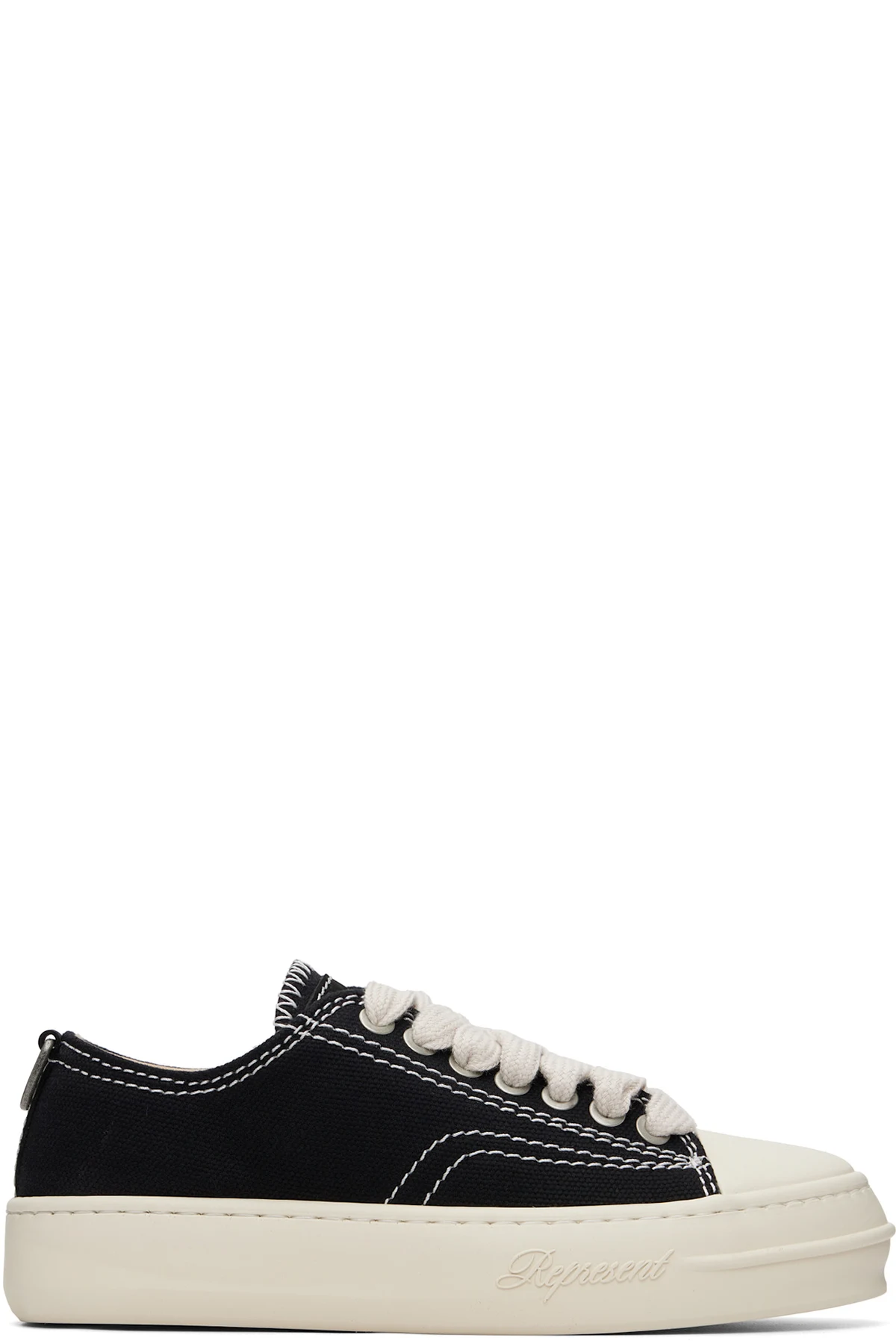Black Rep-Cap Sneakers