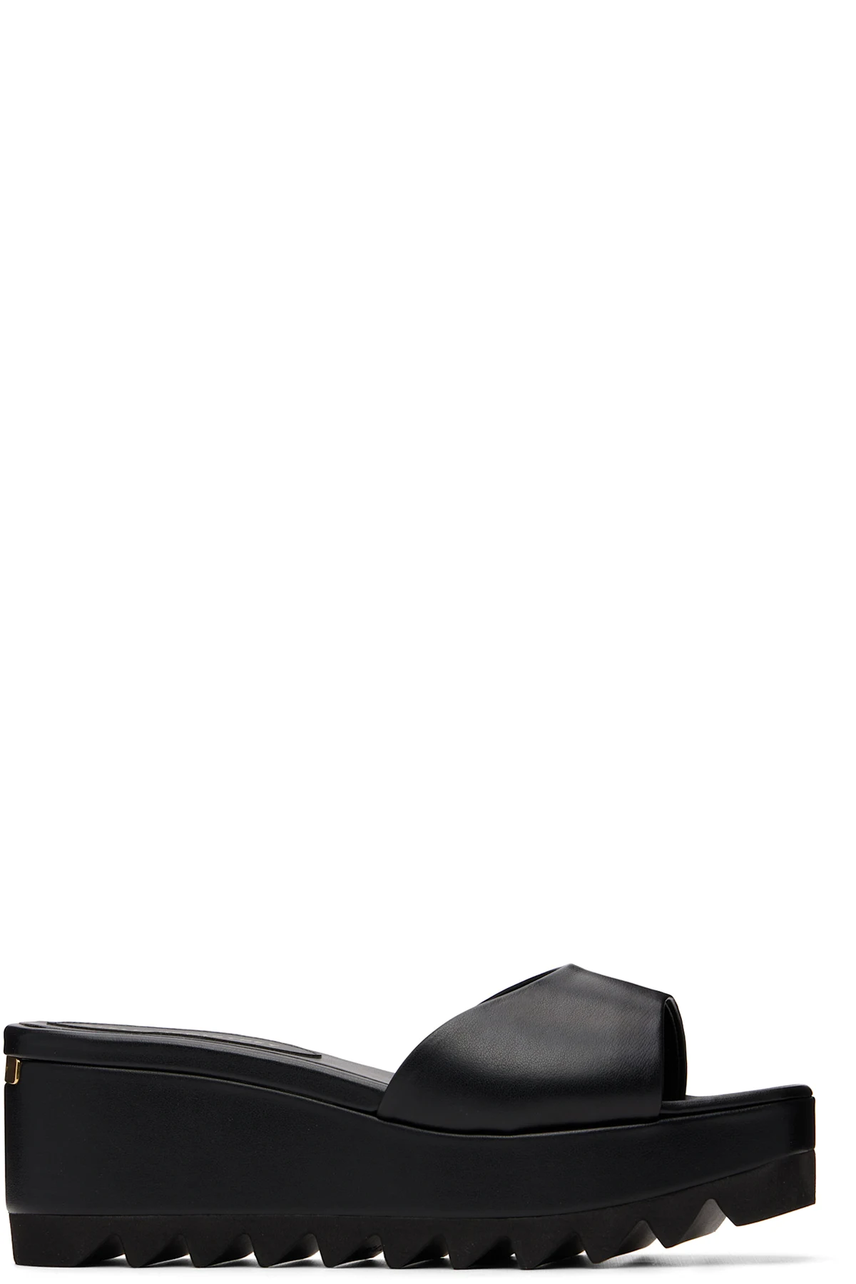 Black Sneak-Elyse Wedge Slide Sandals