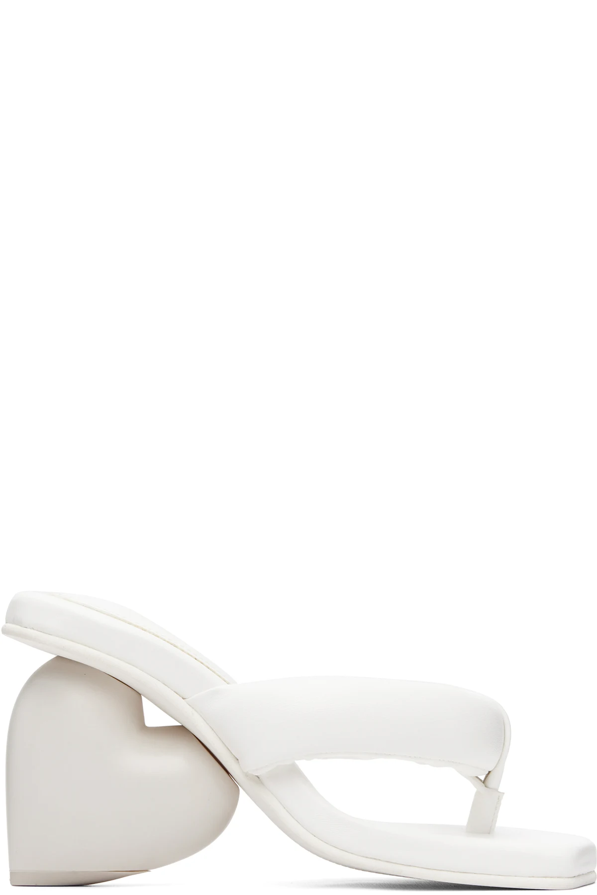 White Love Mule Sandals