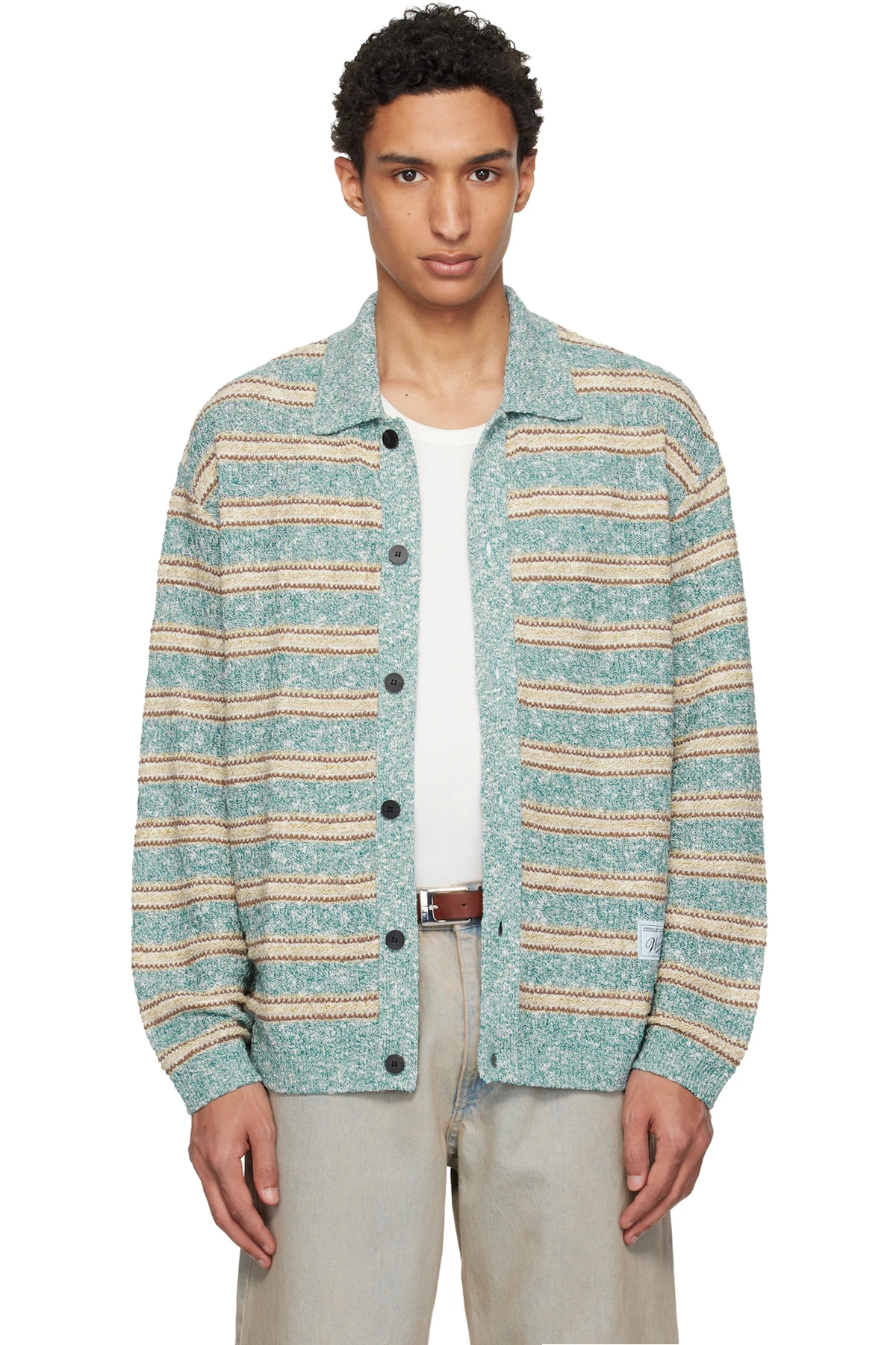 Blue Striped Cardigan