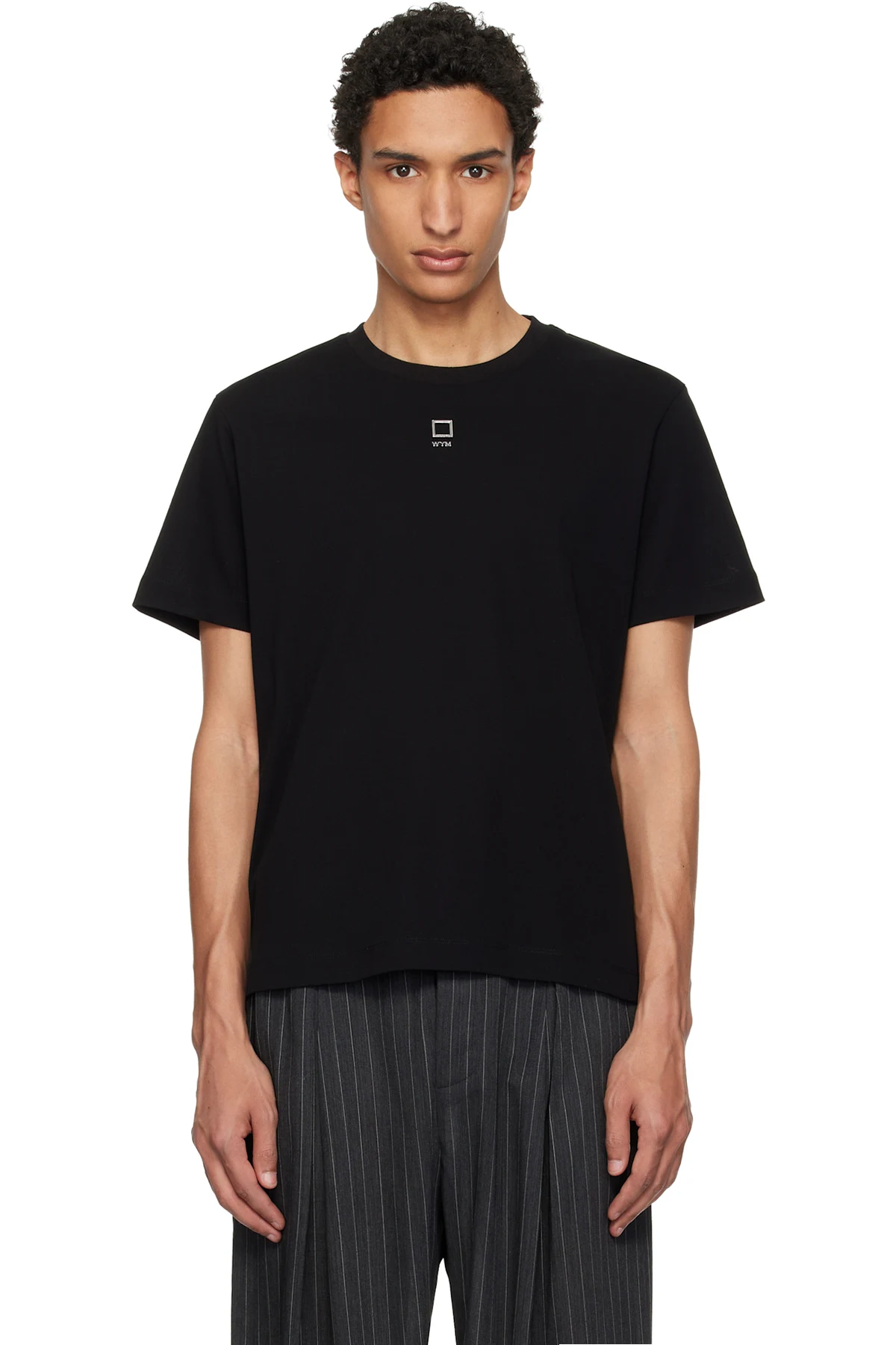 Black Front Logo Slim Fit T-Shirt