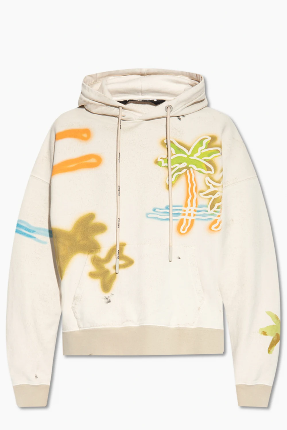 beige Printed hoodie