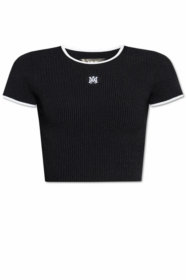 SCHWARZ Gestreiftes Top