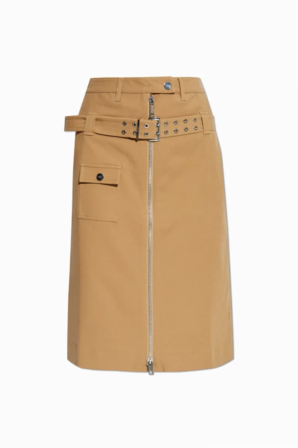 BEIGE Rock mit Gürtel
