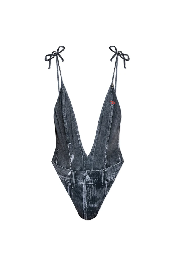 SZARY Jednoczęściowy kostium kąpielowy KINSLEY-DNM`