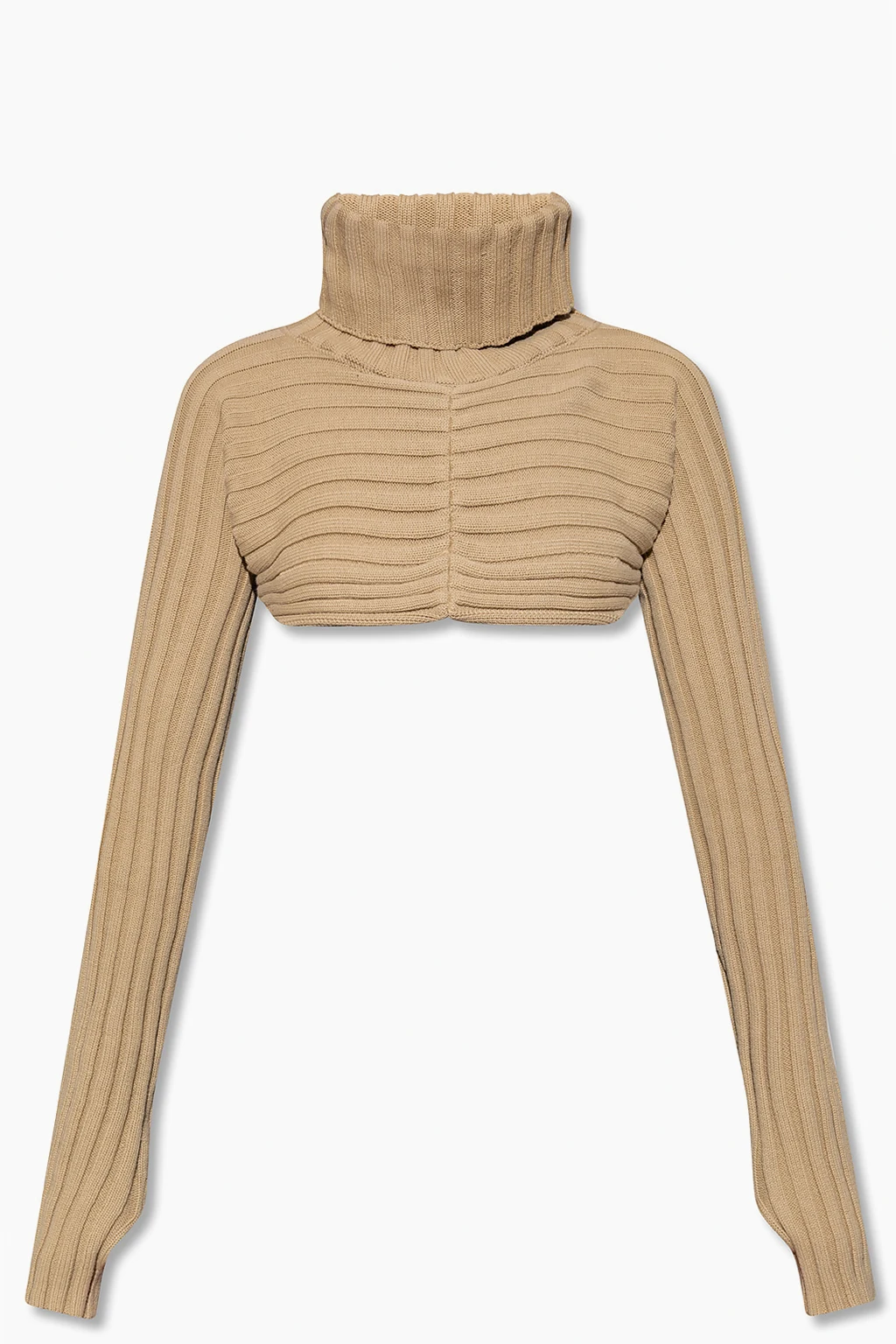 beige ‘Nynne’ crop turtleneck top