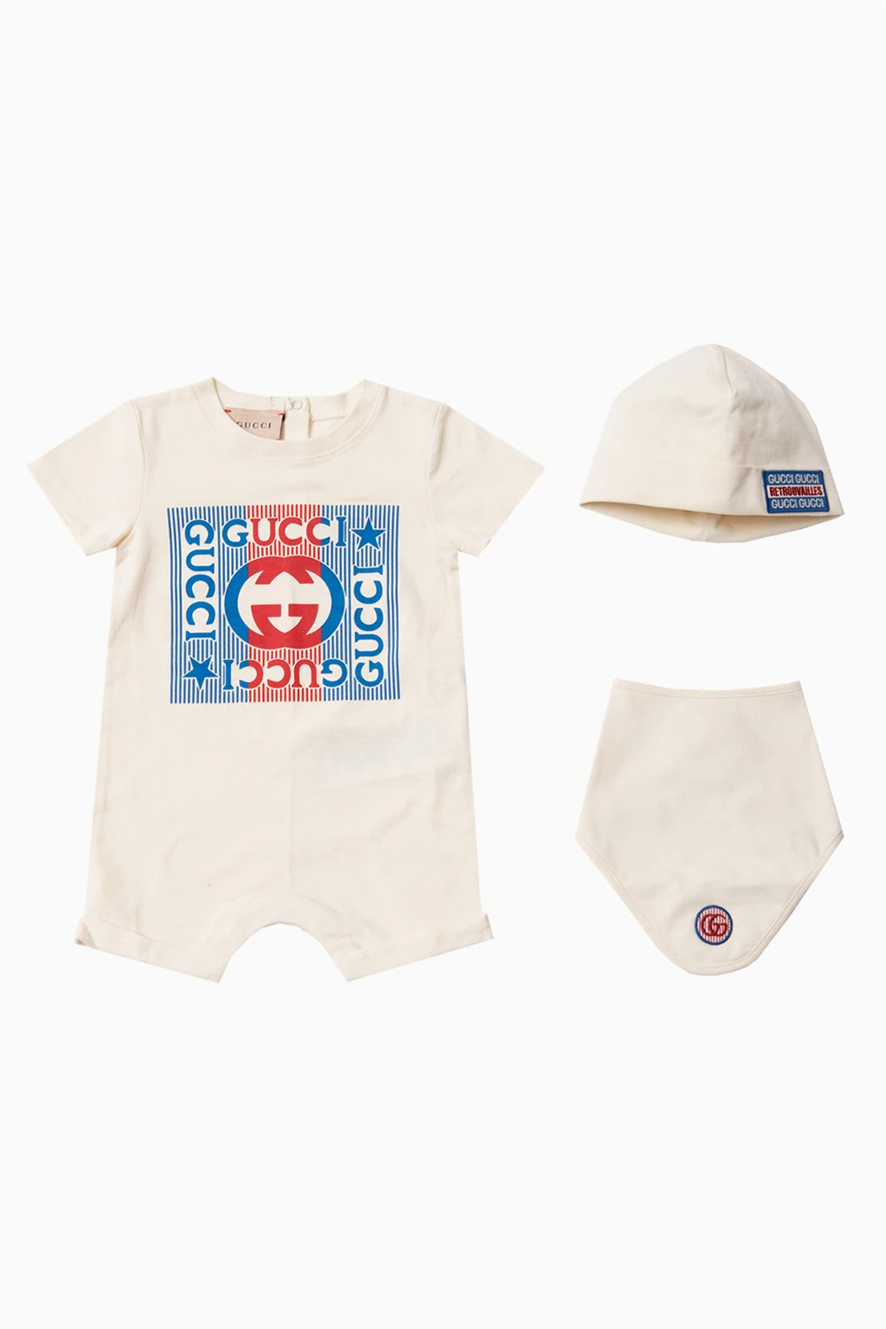 cream Onesie, hat and bib set