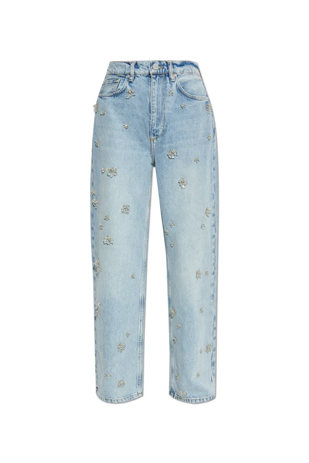 light blue Jeans with appliqués