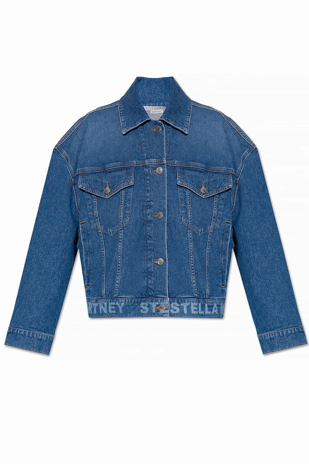 BLUE Denim jacket with logo