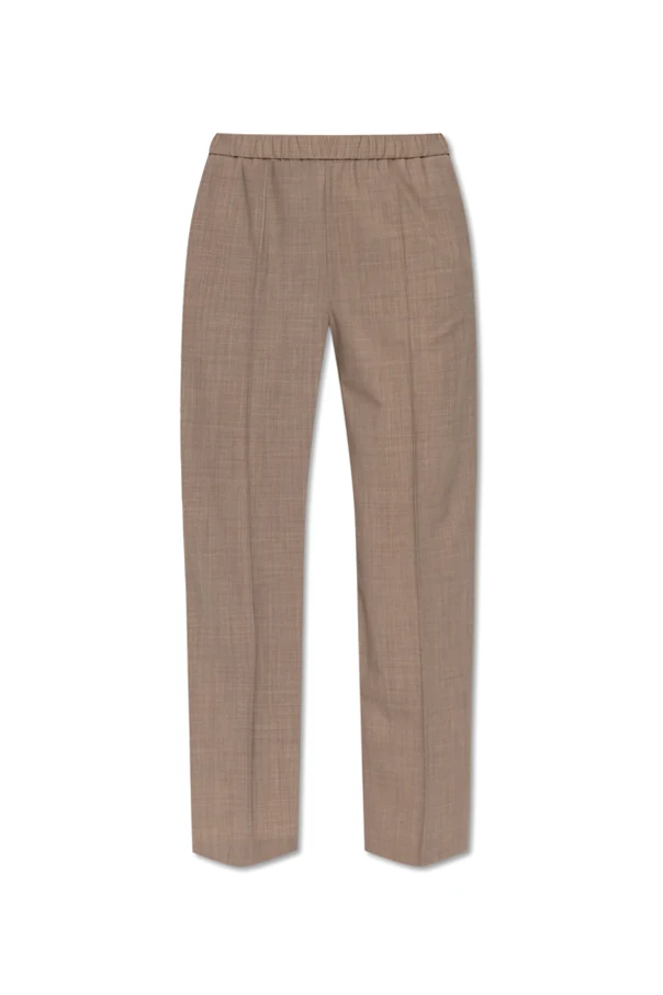 beige Creased trousers