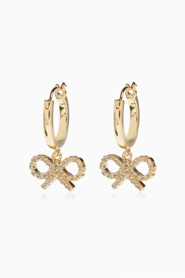 GOLD Earrings with sparkling crystals