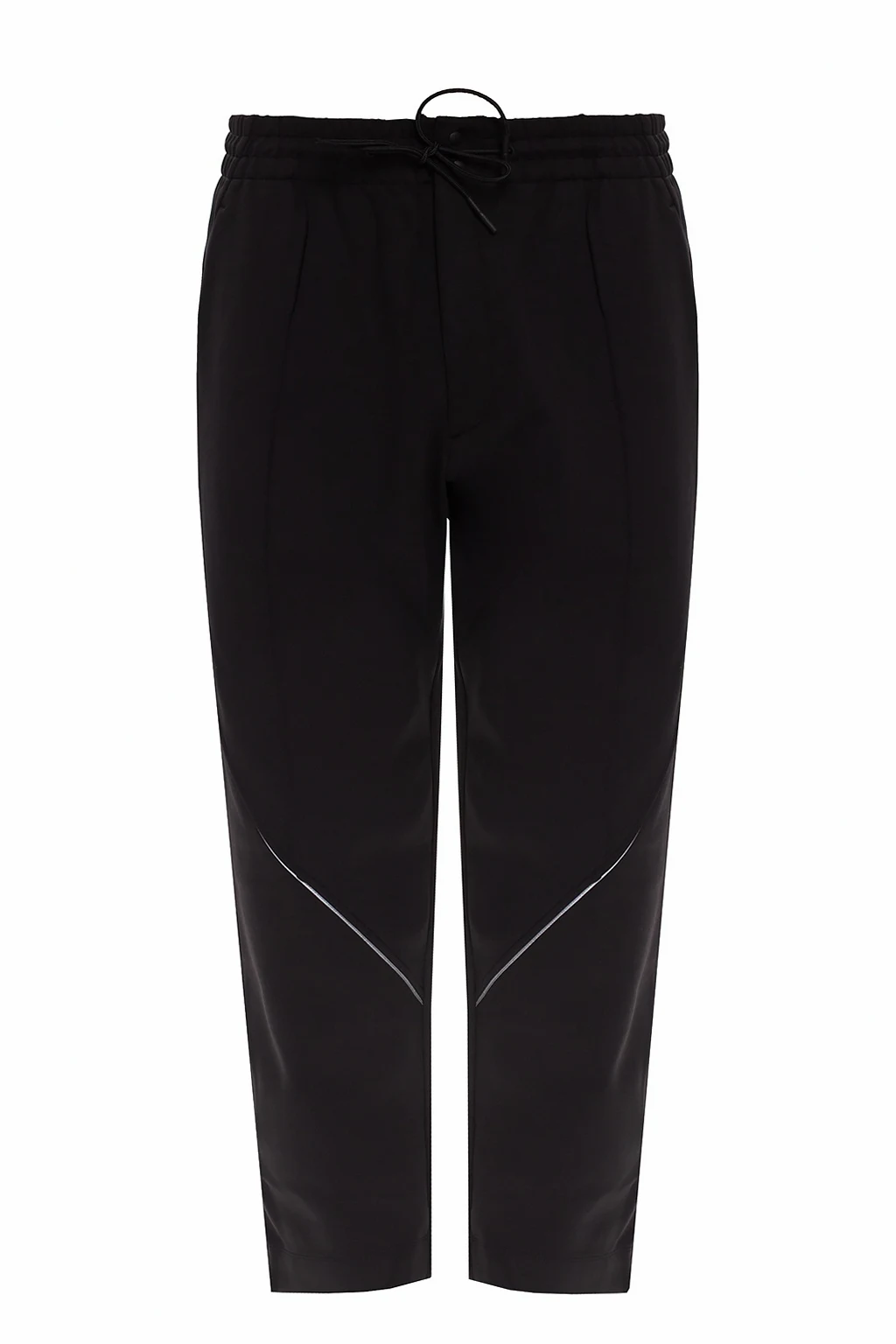 BLACK Pleat-front sweatpants