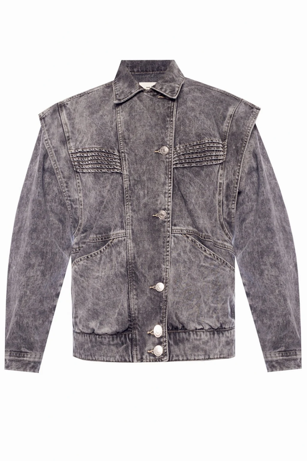 Denim jacket with detachable sleeves
