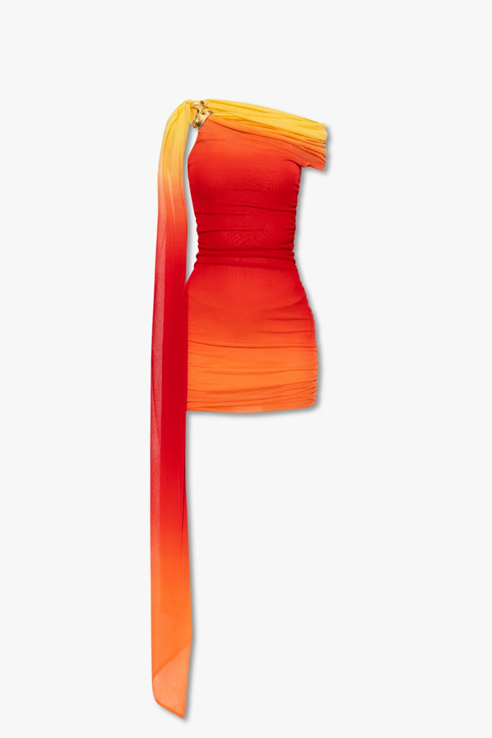 Draped dress with sash