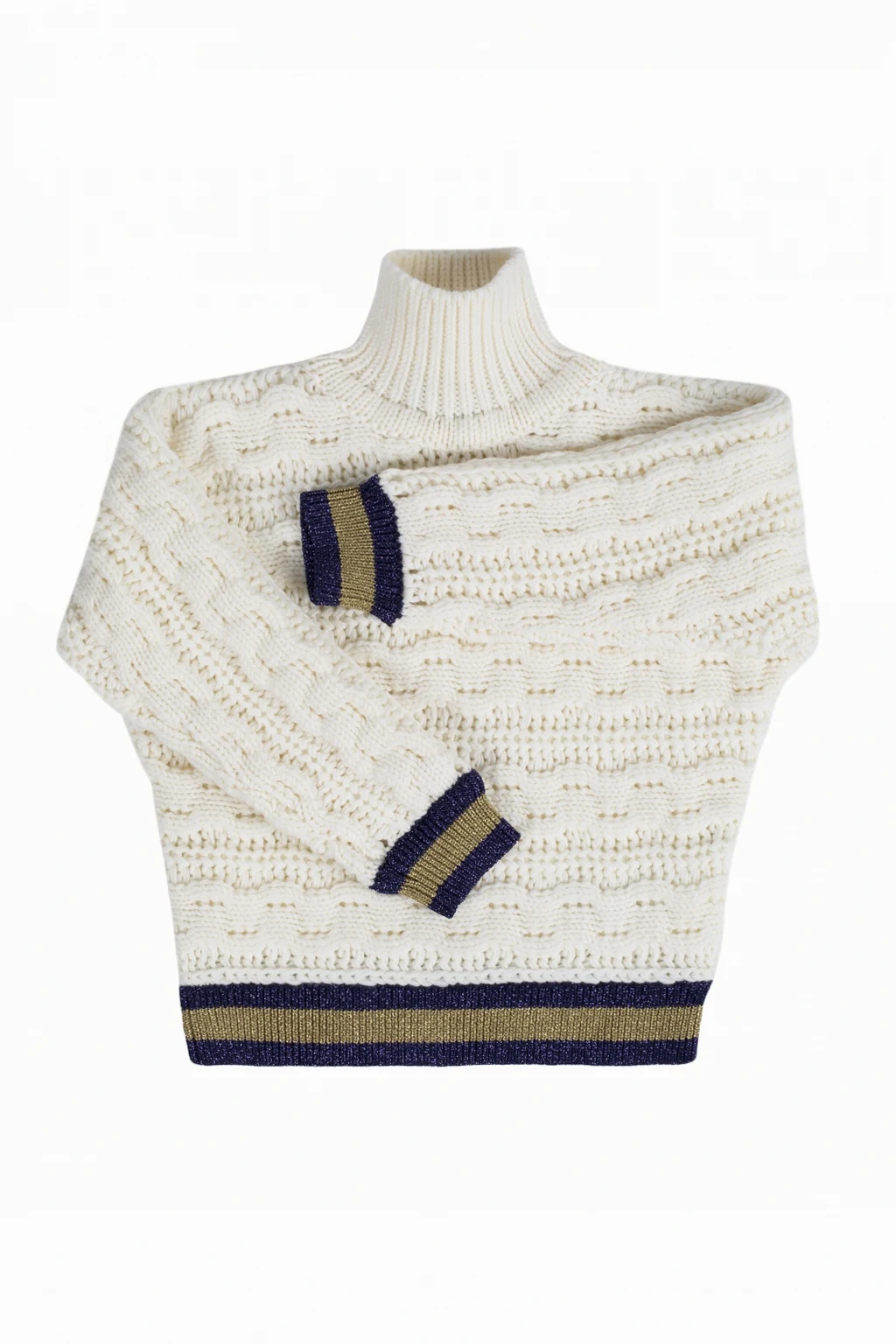 cream Turtleneck sweater