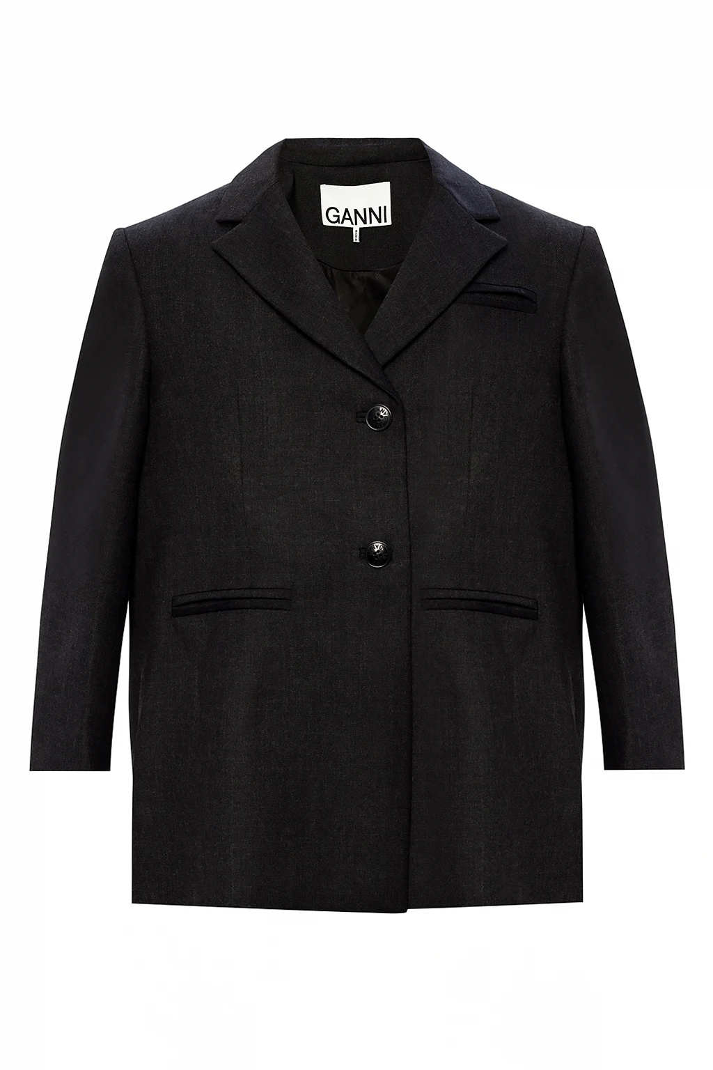 Wool-trimmed blazer