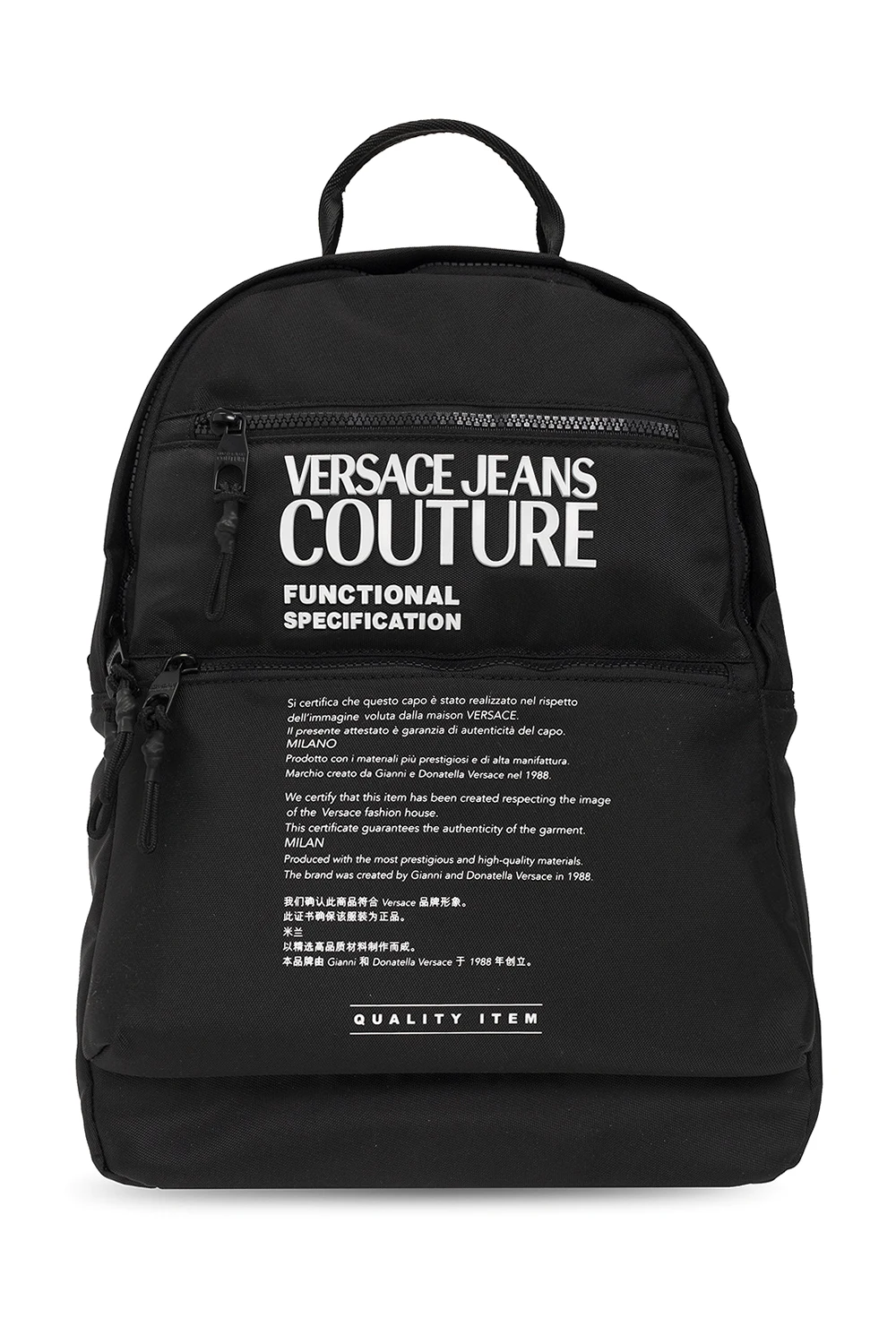 BLACK Printed backpack