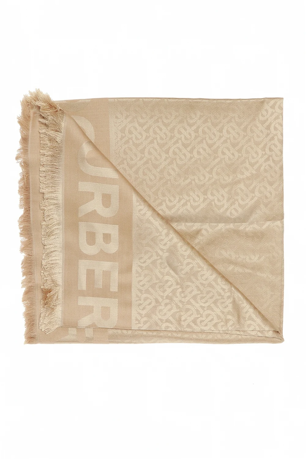 Patterned shawl with logo