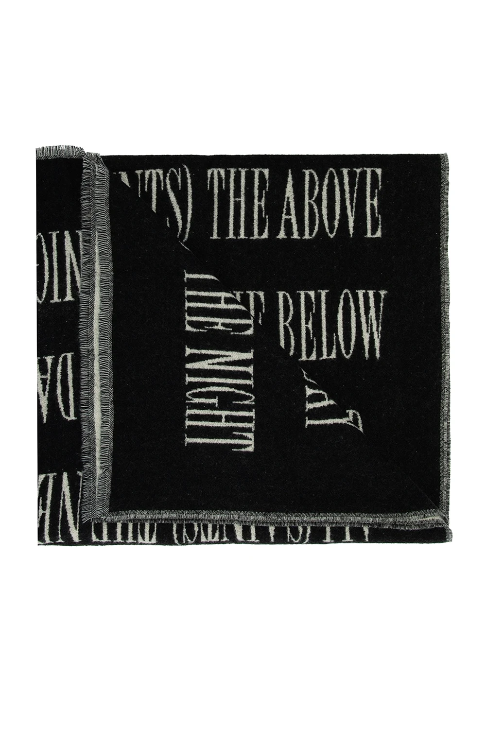 BLACK ‘Varsity’ wool scarf