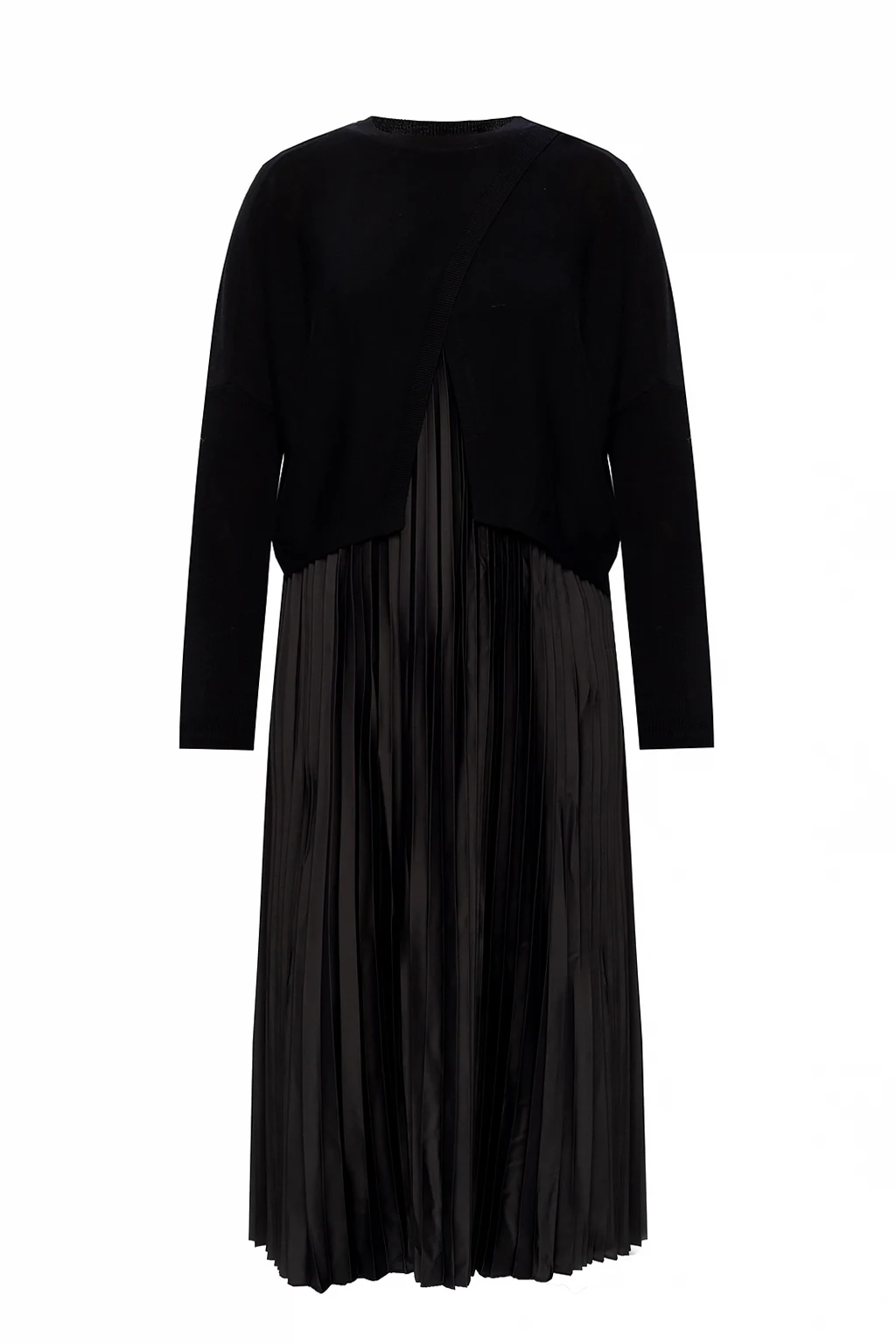 'Lori' pleated dress w/ sweater