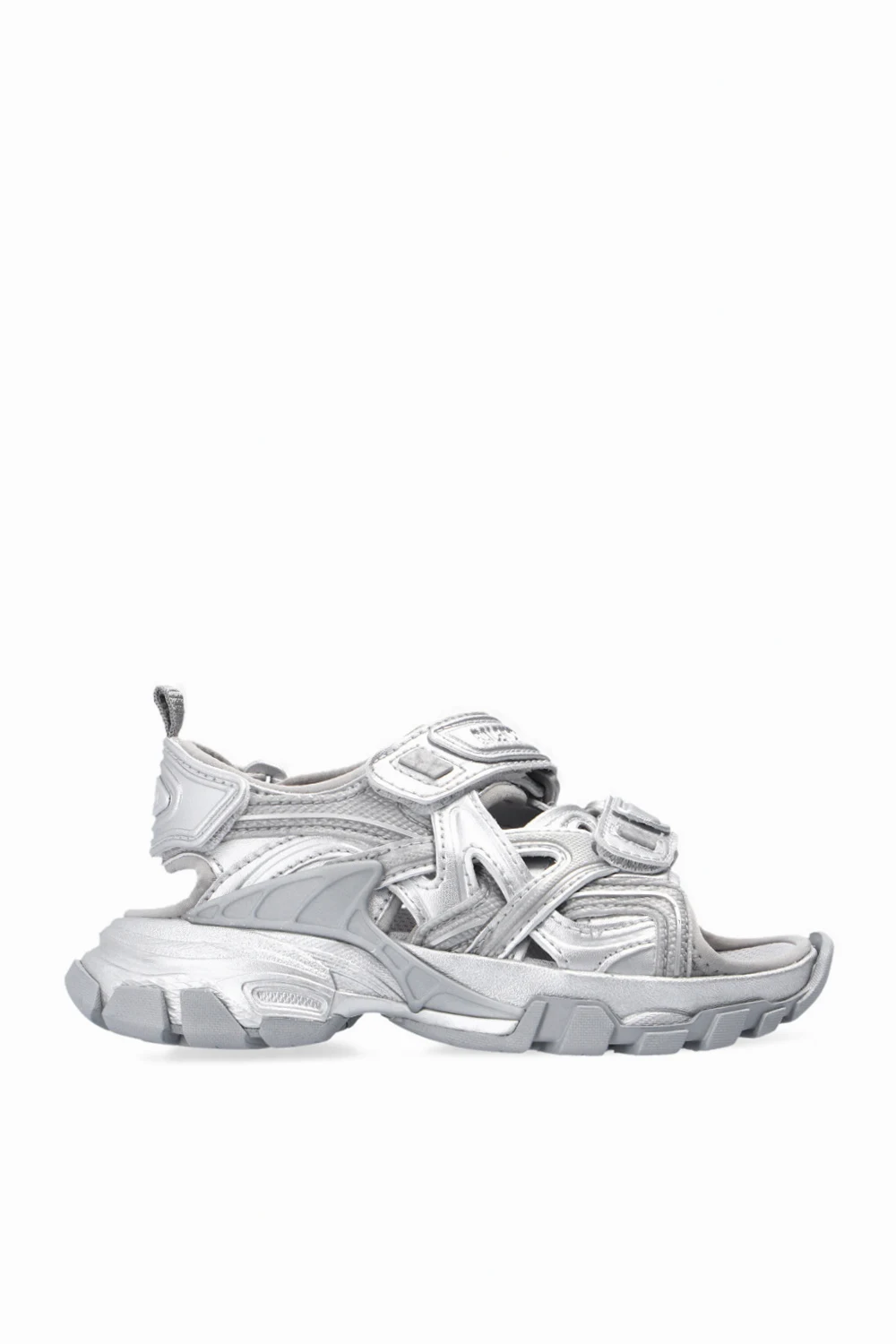 SILVER ‘Track’ sandals with logo