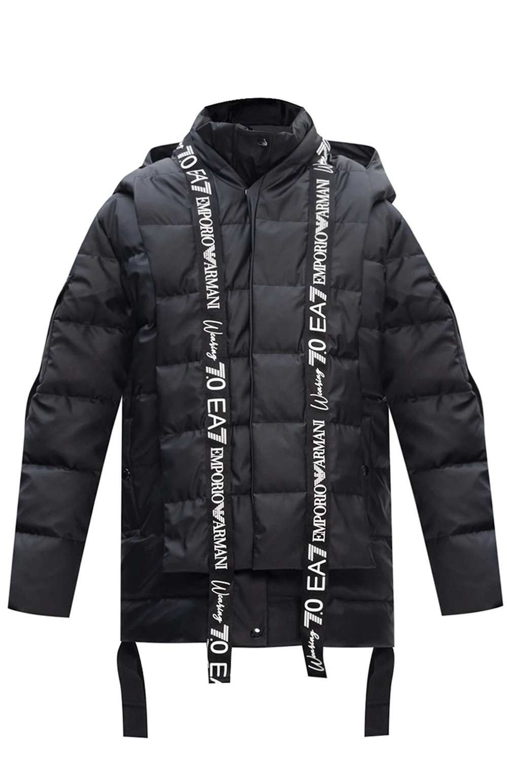 BLACK Jacket with detachable scarf