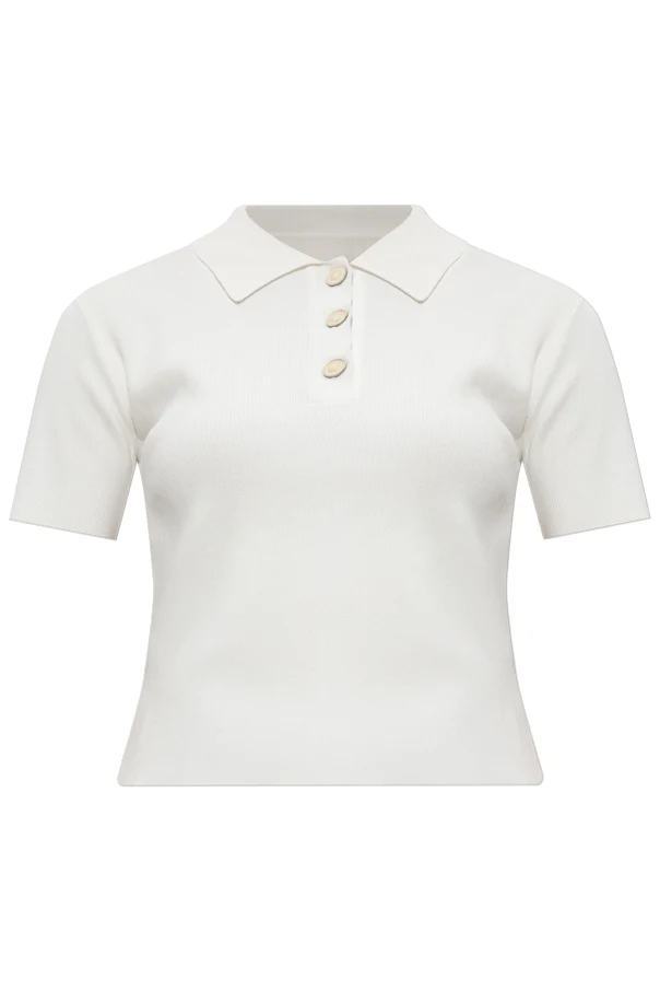 BIAŁY  Polo z logo