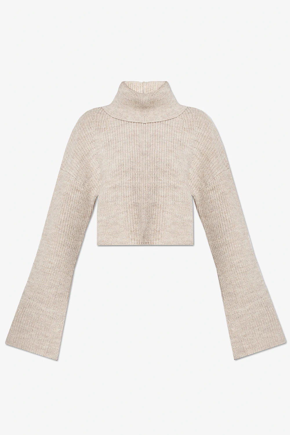 cream Wool turtleneck sweater