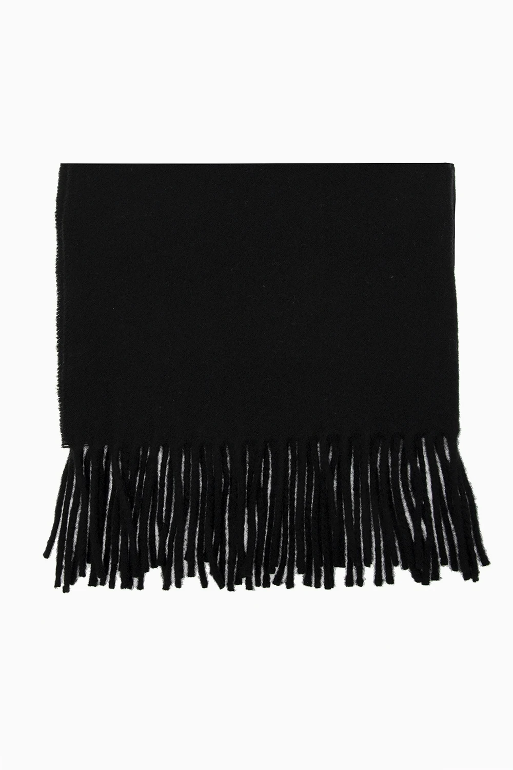 Fringed wool scarf