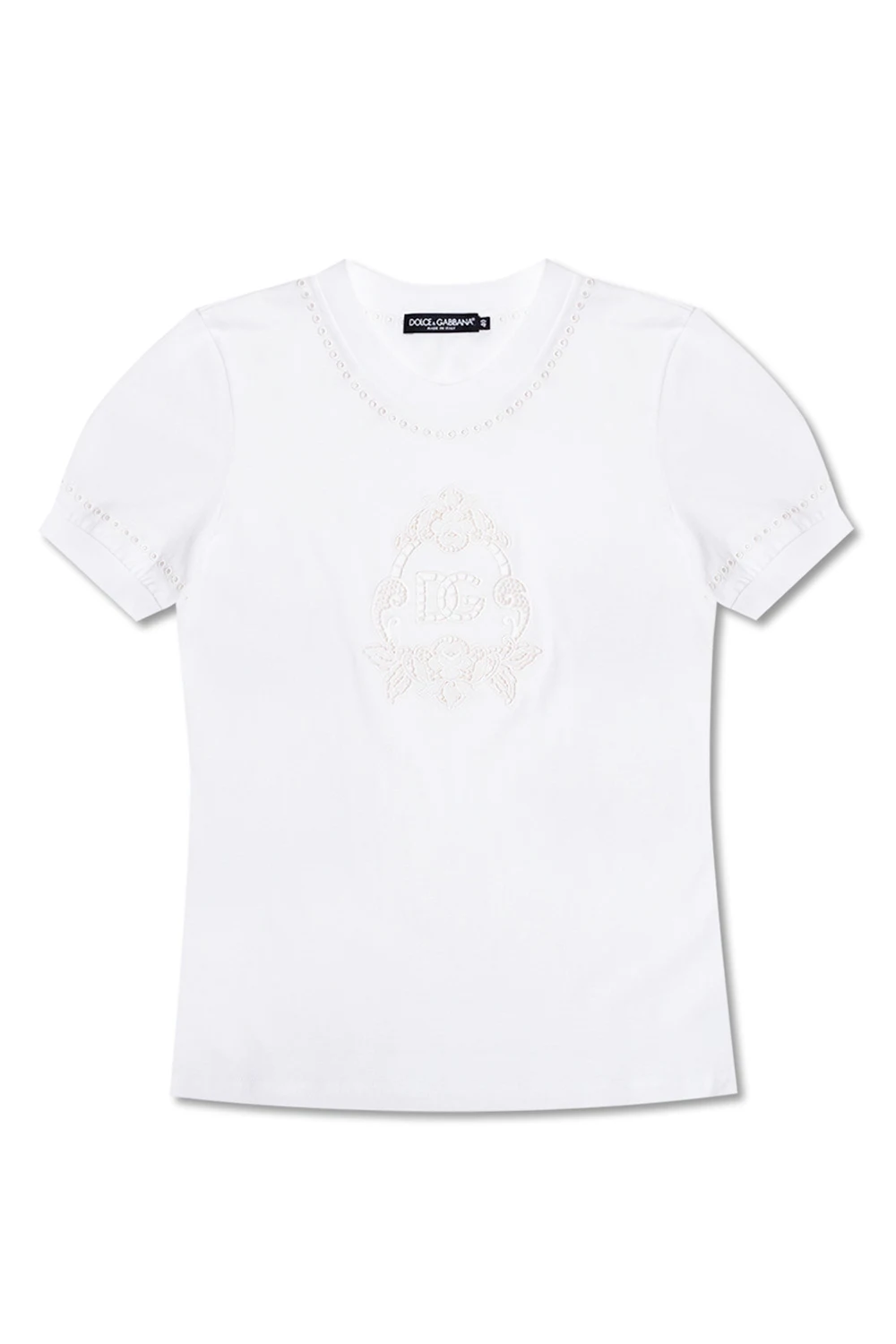 WHITE Openwork T-shirt