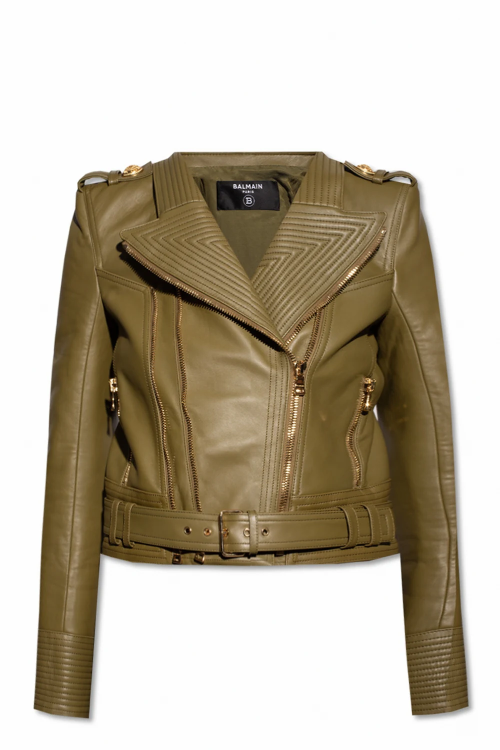 GREEN Leather jacket