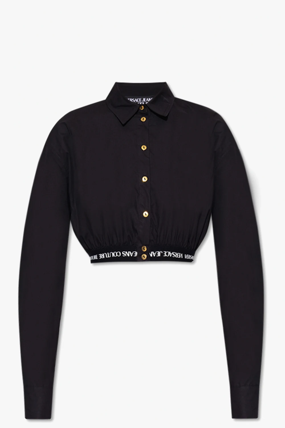 BLACK Cotton shirt with logo