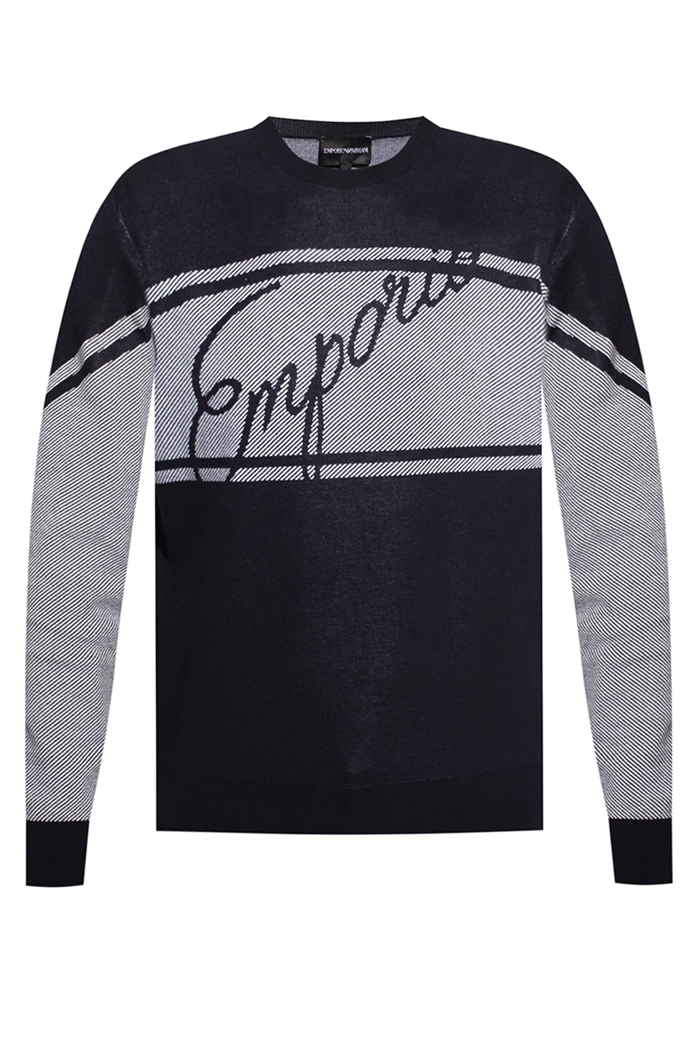 NAVY BLUE Sweater with logo