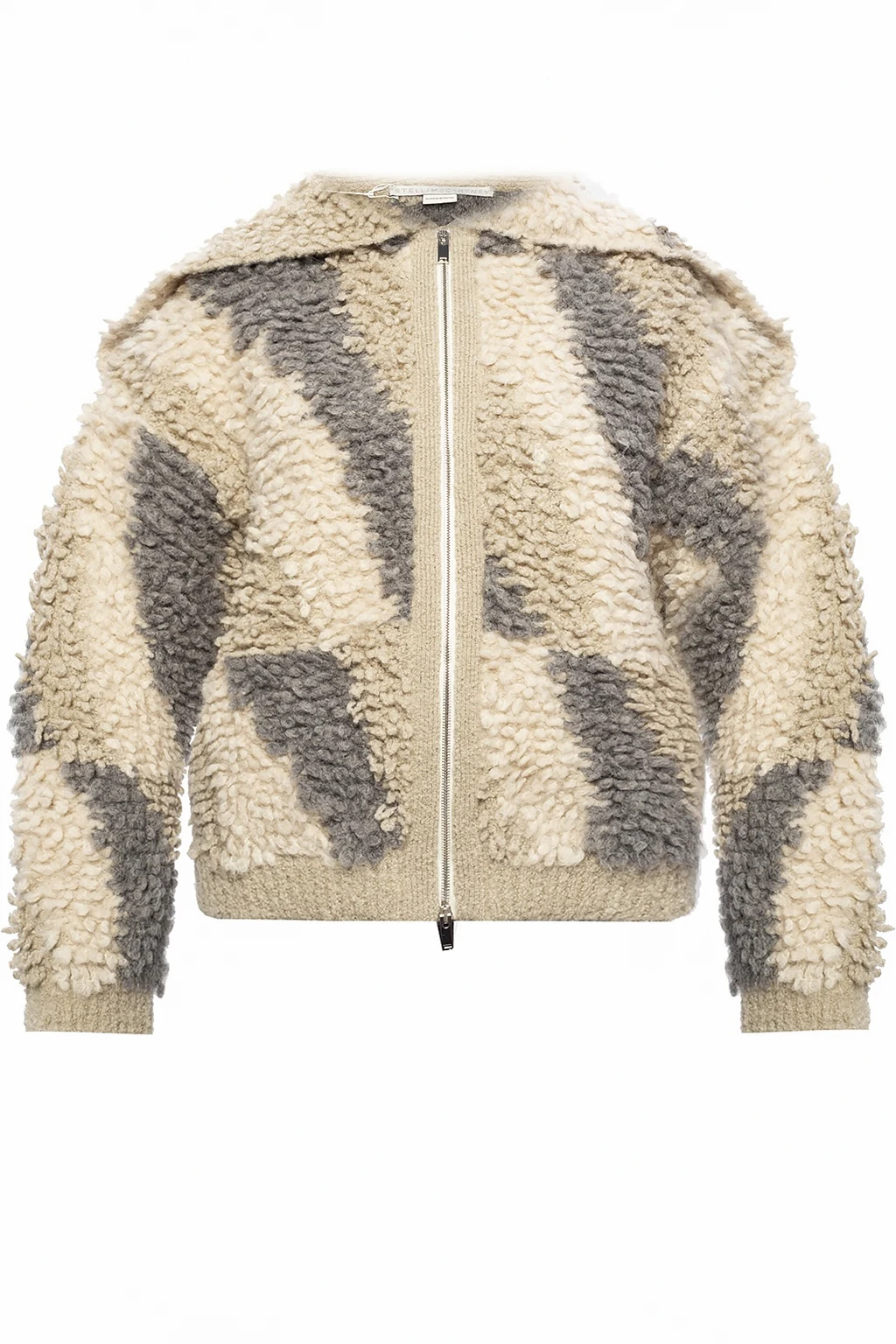 cream Zip-up hoodie