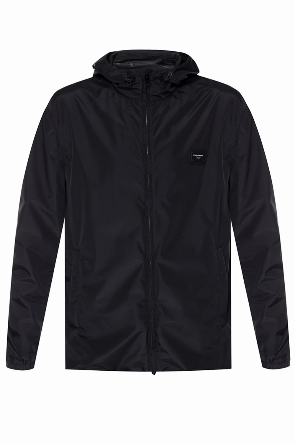 BLACK Logo-patched jacket