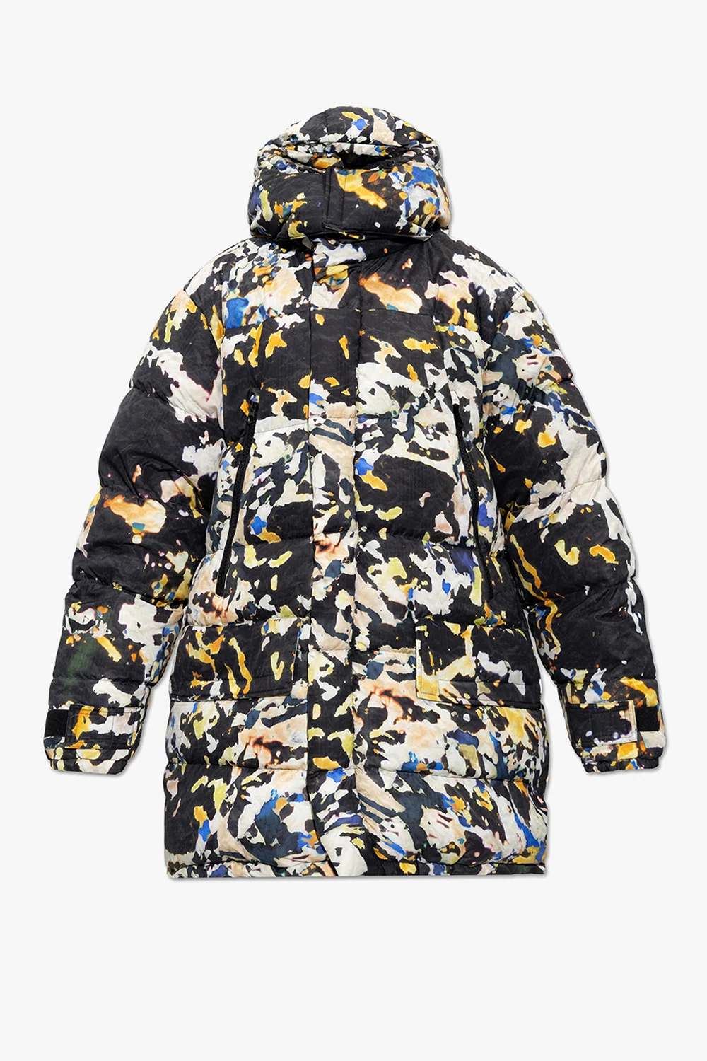 Down jacket with detachable hood