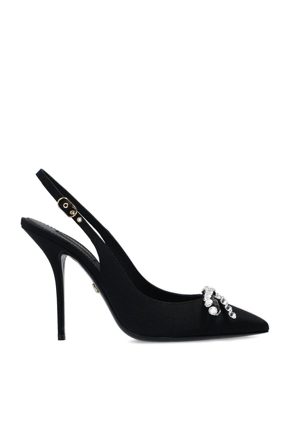 BLACK Stiletto pumps with logo