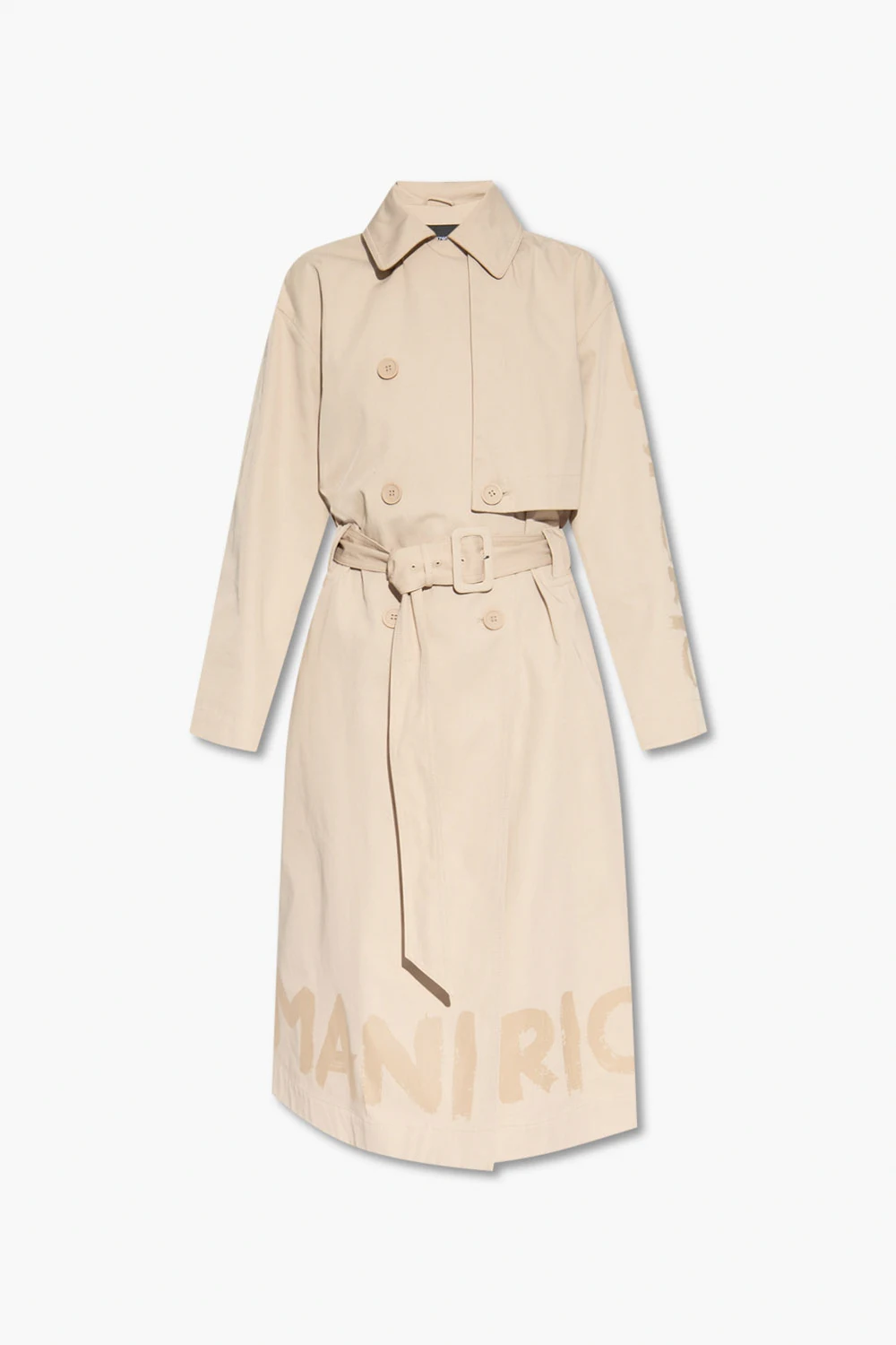 beige Trench coat with logo